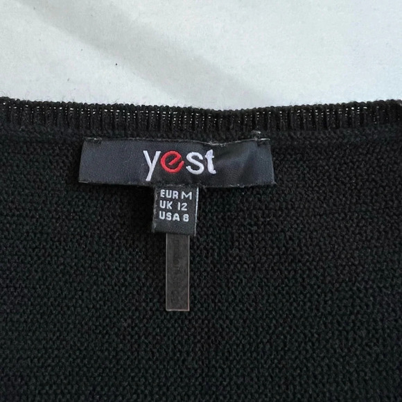 Yest Womens Viscose Knit Black V-Neck Sleeveless Midi Dress Size 8 NWOT - Picture 9 of 11